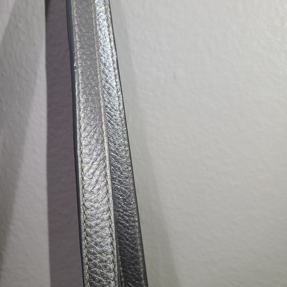 Coach Signature Peyton Heritage Canvas Leather Tote Bag (Light Denim & Silver) - Picture 13 of 16